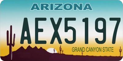 AZ license plate AEX5197