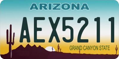 AZ license plate AEX5211