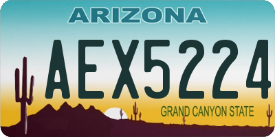 AZ license plate AEX5224