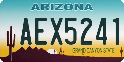 AZ license plate AEX5241