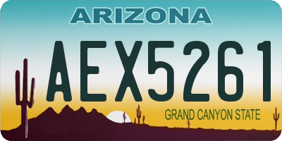 AZ license plate AEX5261