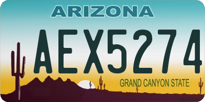 AZ license plate AEX5274