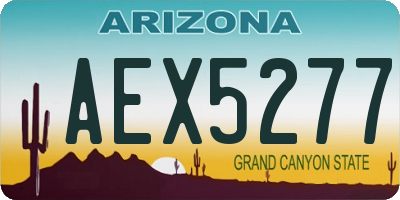 AZ license plate AEX5277