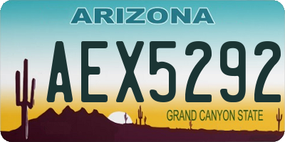 AZ license plate AEX5292