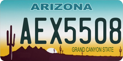 AZ license plate AEX5508
