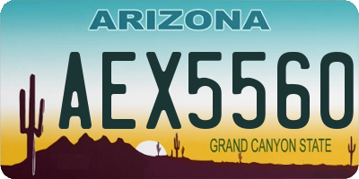 AZ license plate AEX5560