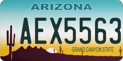 AZ license plate AEX5563