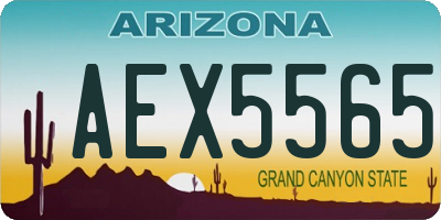 AZ license plate AEX5565