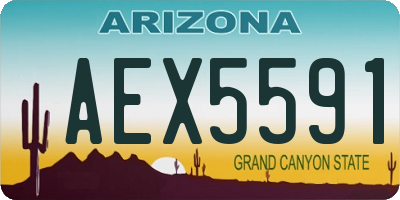 AZ license plate AEX5591