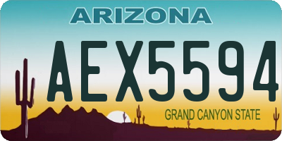 AZ license plate AEX5594