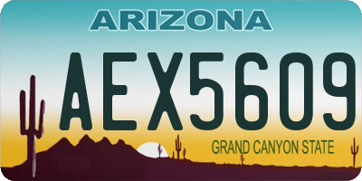 AZ license plate AEX5609