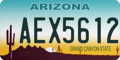 AZ license plate AEX5612