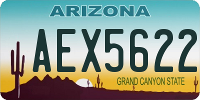 AZ license plate AEX5622