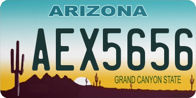 AZ license plate AEX5656