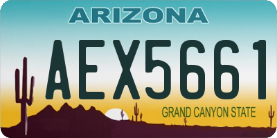 AZ license plate AEX5661