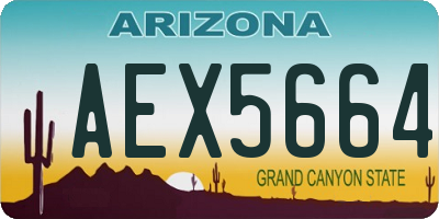 AZ license plate AEX5664