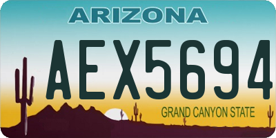 AZ license plate AEX5694