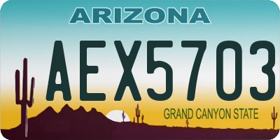 AZ license plate AEX5703
