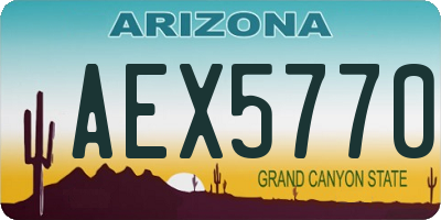 AZ license plate AEX5770