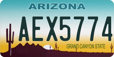 AZ license plate AEX5774