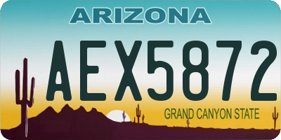 AZ license plate AEX5872
