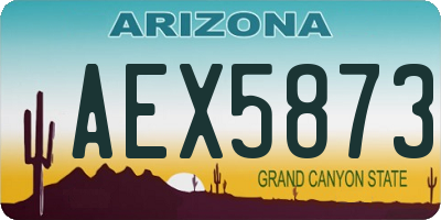 AZ license plate AEX5873