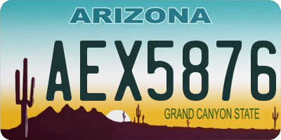 AZ license plate AEX5876