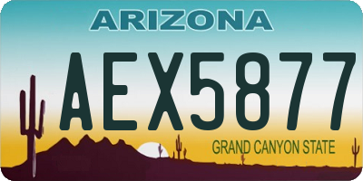 AZ license plate AEX5877