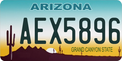 AZ license plate AEX5896