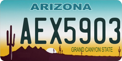 AZ license plate AEX5903