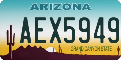 AZ license plate AEX5949