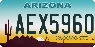 AZ license plate AEX5960