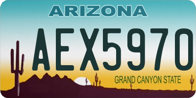 AZ license plate AEX5970