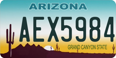 AZ license plate AEX5984