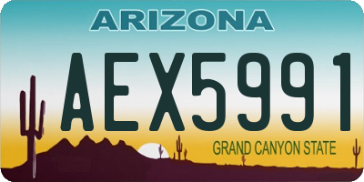 AZ license plate AEX5991