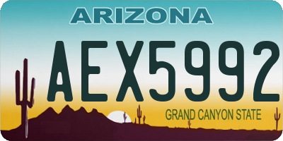 AZ license plate AEX5992
