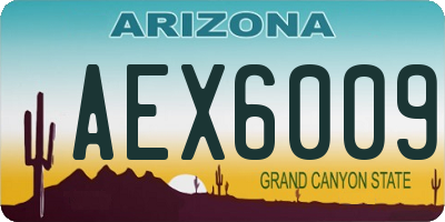 AZ license plate AEX6009