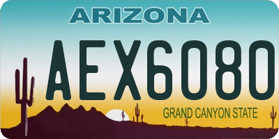 AZ license plate AEX6080