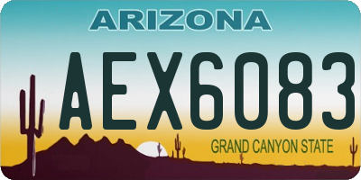 AZ license plate AEX6083