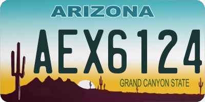 AZ license plate AEX6124