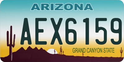 AZ license plate AEX6159