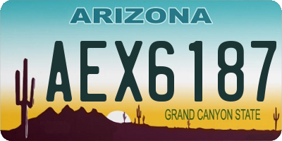 AZ license plate AEX6187