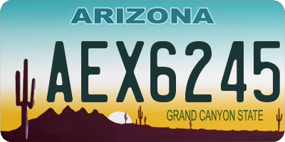 AZ license plate AEX6245