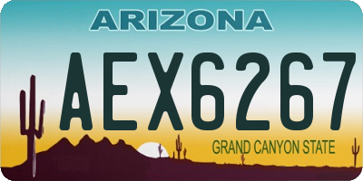 AZ license plate AEX6267