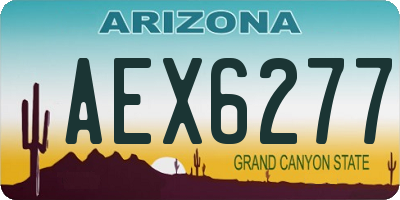 AZ license plate AEX6277