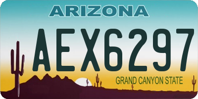 AZ license plate AEX6297