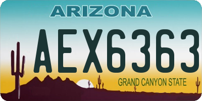 AZ license plate AEX6363