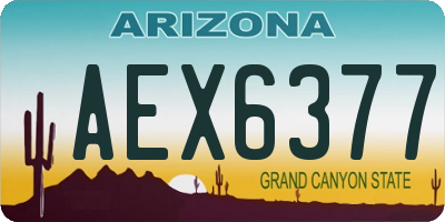 AZ license plate AEX6377
