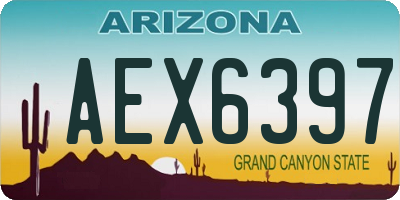 AZ license plate AEX6397