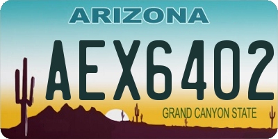 AZ license plate AEX6402